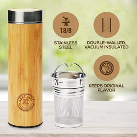 LeafLife infuser tumbler detachable infuser enables three infusion styles.