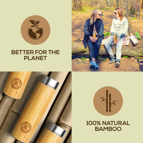 LeafLife insulated bottle with double wall maintains temperature longer.