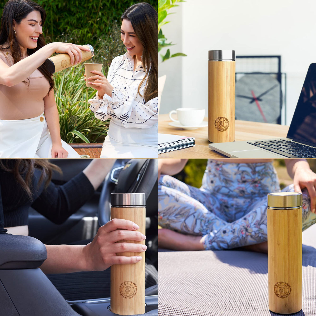 LeafLife three-way infusion option for tea leaves, bags, or fruit infusions