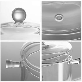 Leaves and Trees Y glass saucepan clear design lets you watch cooking