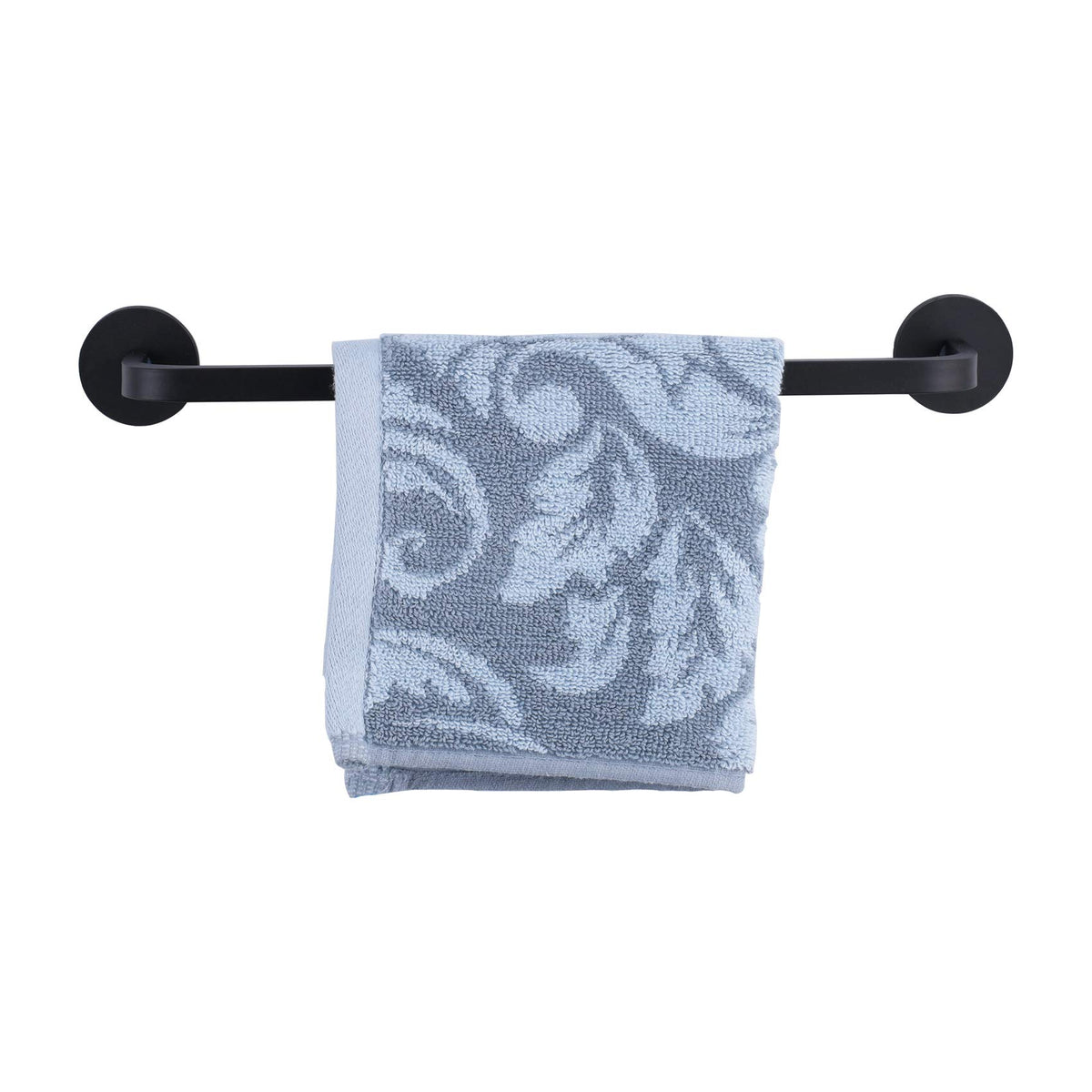 LEKUSHA towel bar fits standard dish towels and hand towels.
