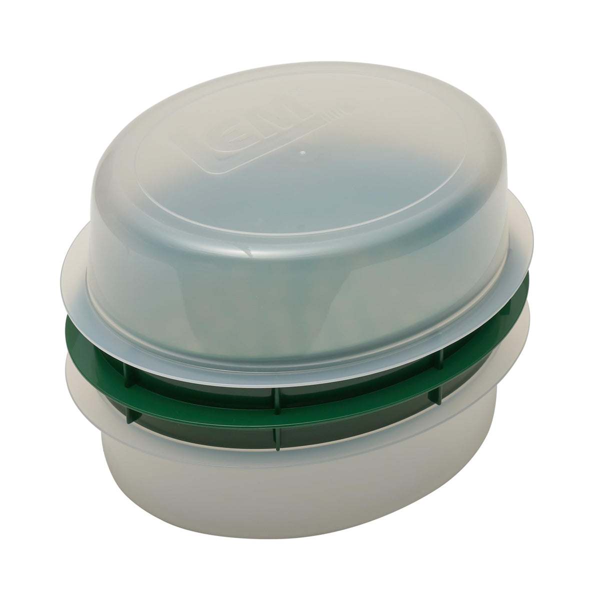 LEM Batter Bowl with lid-locked design keeps flour spills away during breading.