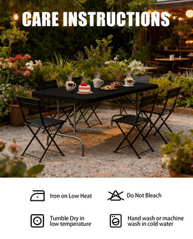 Lemict easy-care tablecloths machine washable for quick refresh