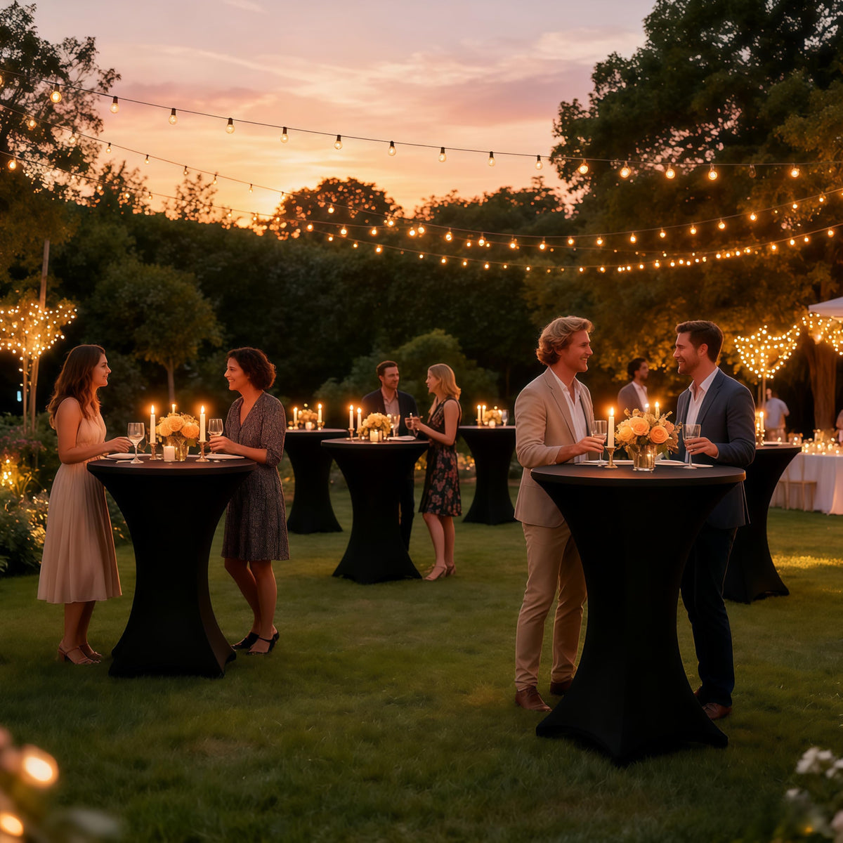 Lemict outdoor-friendly tablecloth withstands wind with snug fit.