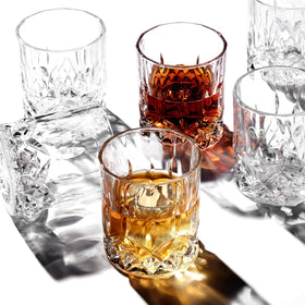 LEMONSODA crystal-cut glass packaging display as a premium gift option.