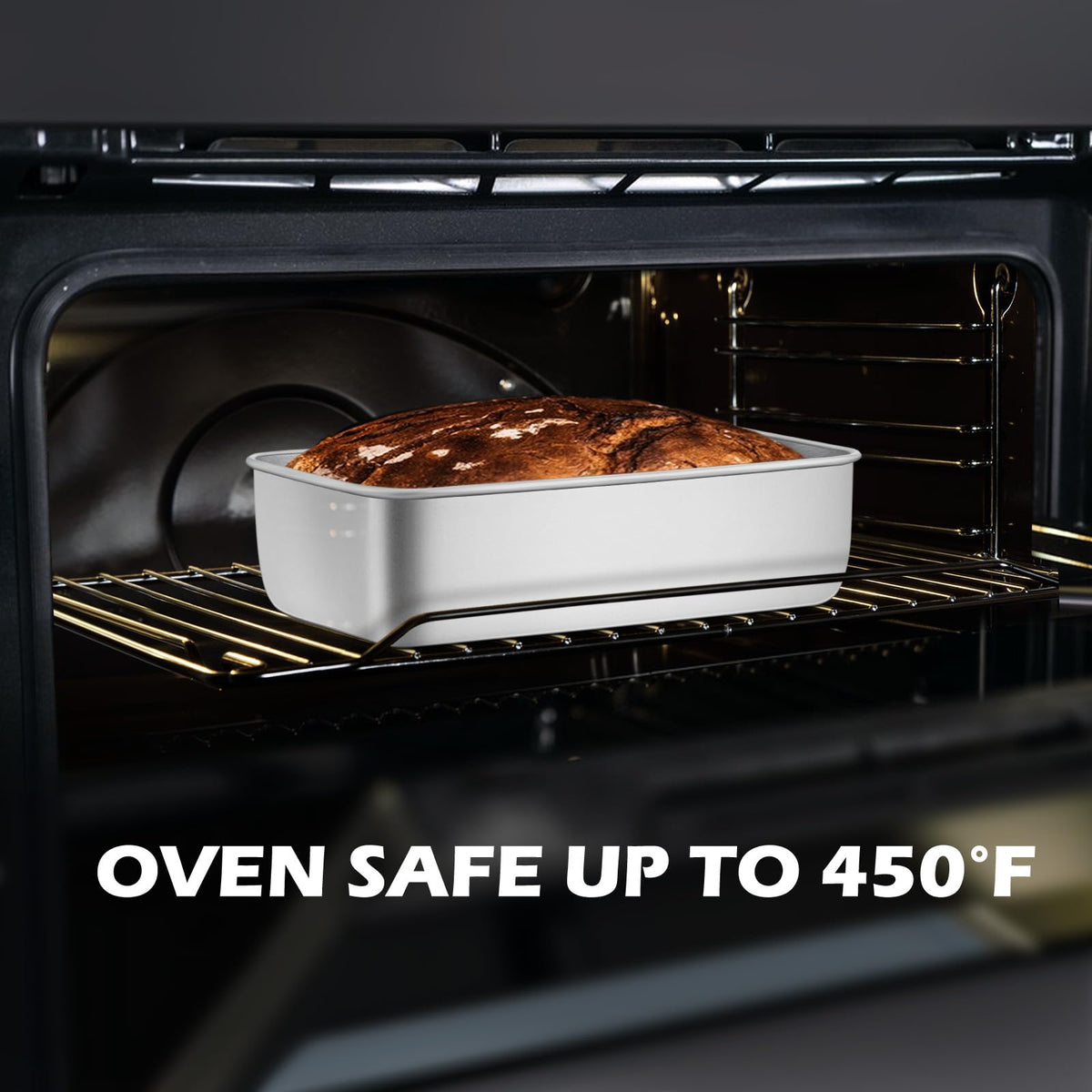 Leonyo 450 F oven safe loaf pan for versatile baking