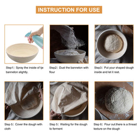 LepoHome Banneton 6-inch round basket is easy to clean and dry.