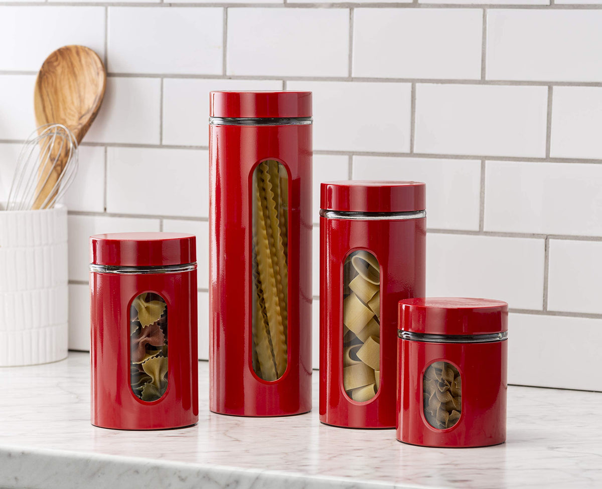 Le'raze canisters with airtight lids to keep pantry items fresh