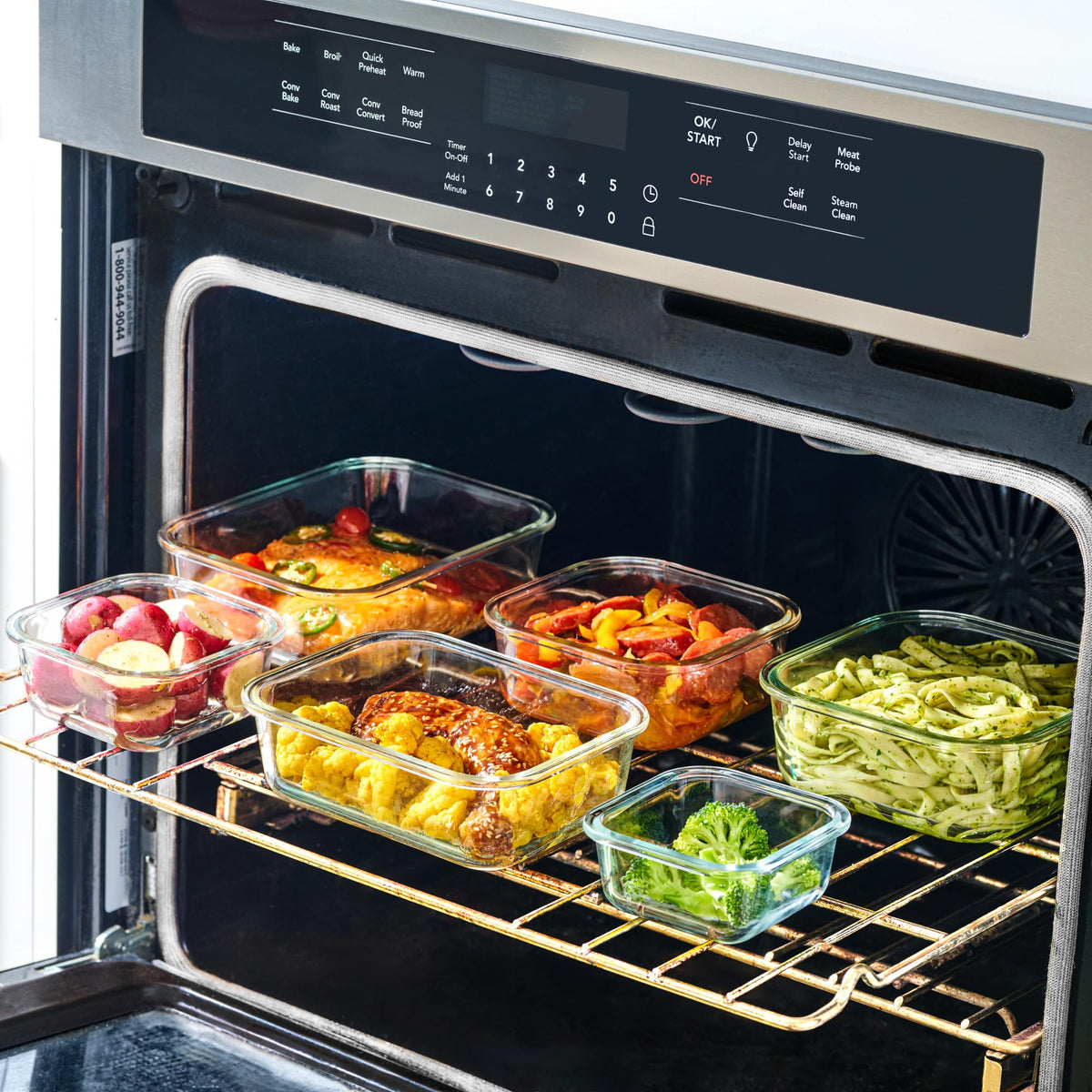 Le'raze stackable containers maximize fridge and pantry space
