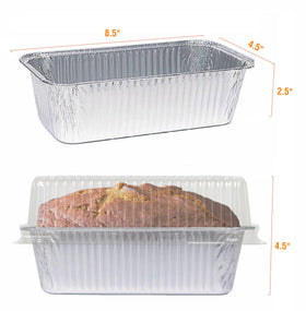 Lewarm loaf pan with clear lid close-up, showing contents
