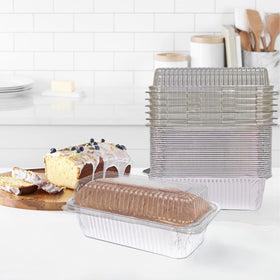 Lewarm loaf pan placed in oven ready for baking