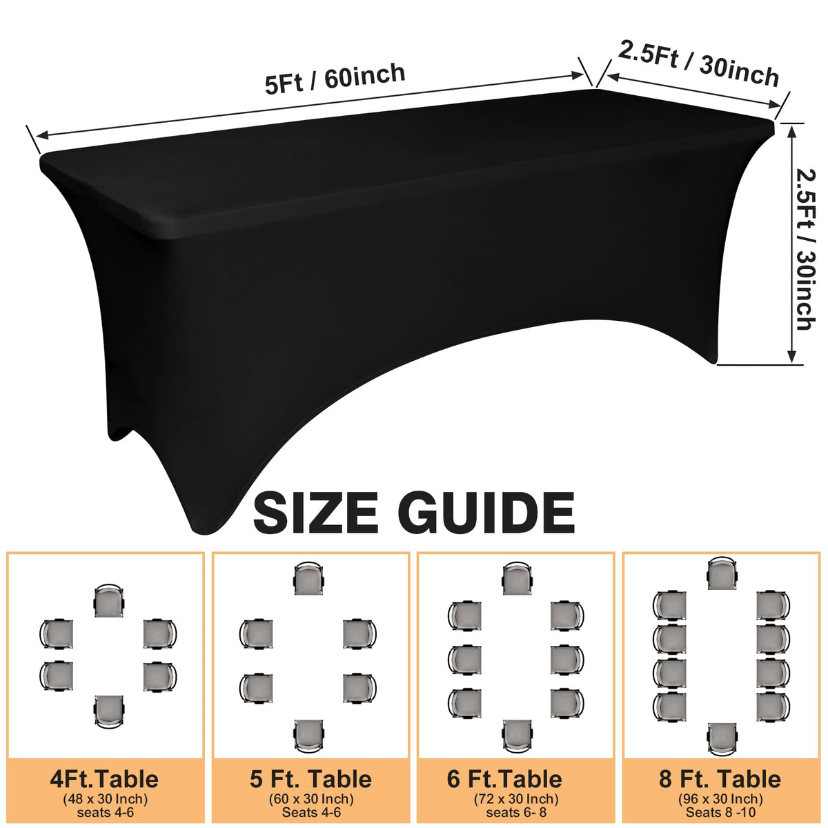 LGJIAOJIAO reinforced leg pockets keep cloth securely in place