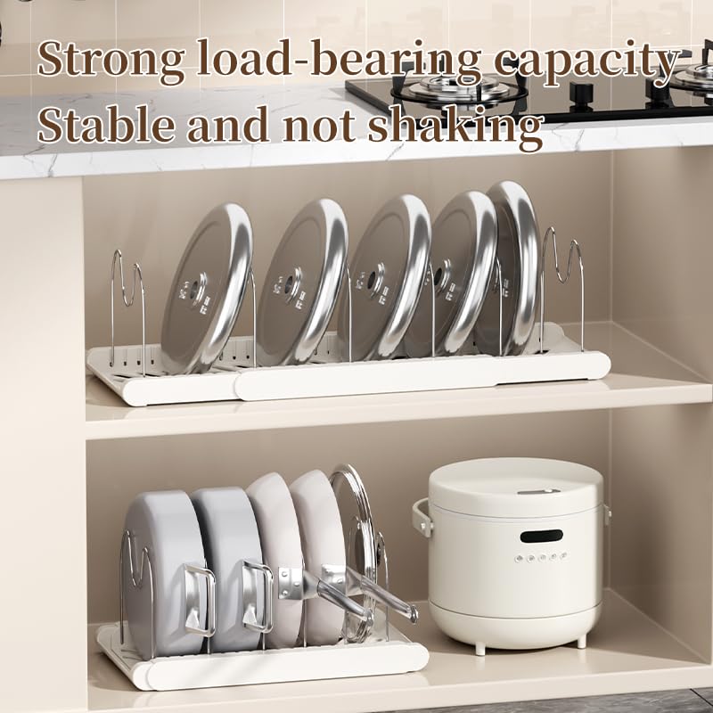 Lhieiayh lid holder with U shaped groove supports lids securely