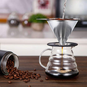 Dishwasher-safe LHS coffee filter makes cleanup simple.