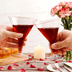 Liacere modern pink martini glasses elevate table presentation.