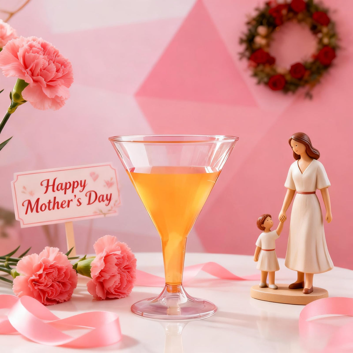 Liacere pink margarita glasses, perfect for weddings and parties.