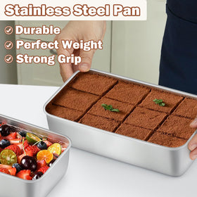 LIANYU loaf pans feature a brushed finish and dishwasher-safe design for easy cleanup