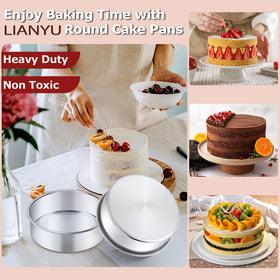 LIANYU even-heat cake pans support consistent baking results