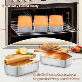 LIANYU loaf pan filled with batter ready for banana bread