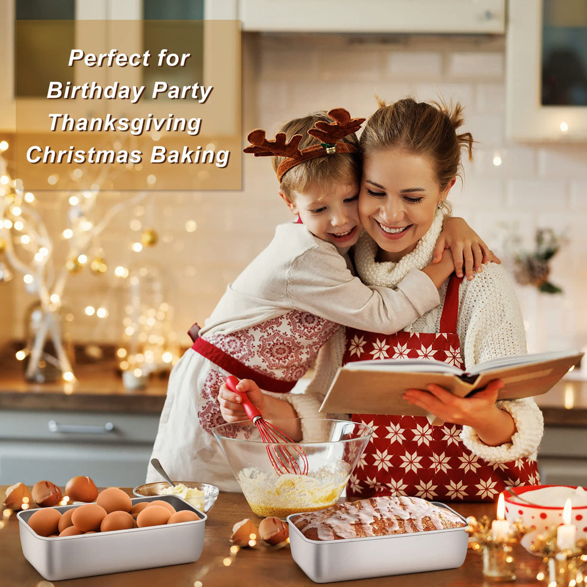 LIANYU versatile loaf pans for bread, meatloaf, and more