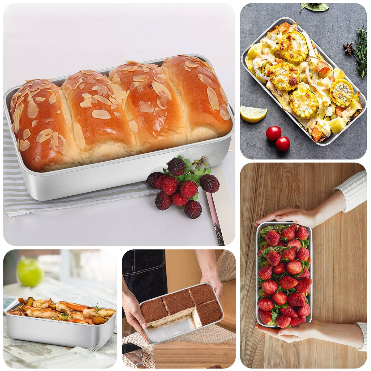 LIANYU stackable loaf pans store neatly to save space