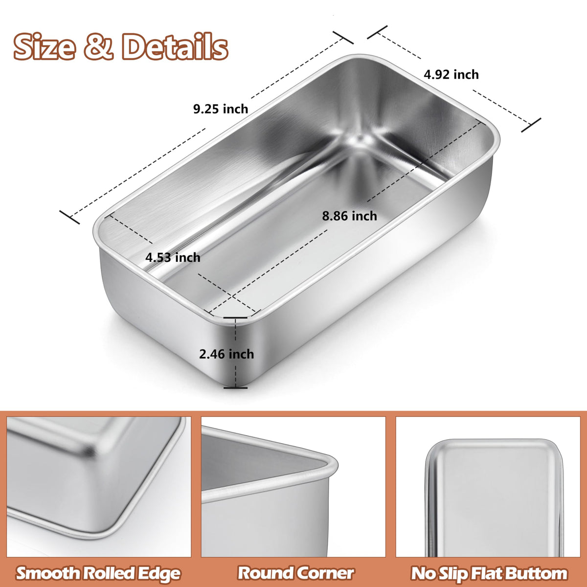LIANYU stainless bakeware ensures even heating across the pan