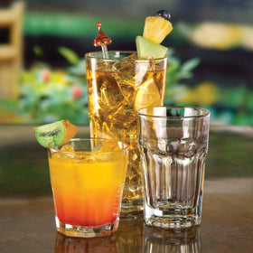 Libbey Gibraltar Duratuff 12oz glass, dishwasher safe for busy homes and bars.