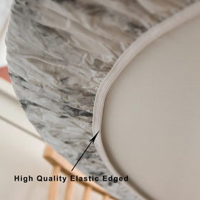 LIBERECOO marble-design vinyl tablecloth adds stylish decor