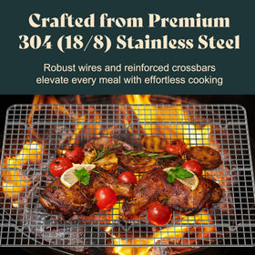 LIEMAND cooling rack half-sheet-fit fits 13x18 pans for efficient batch cooking.