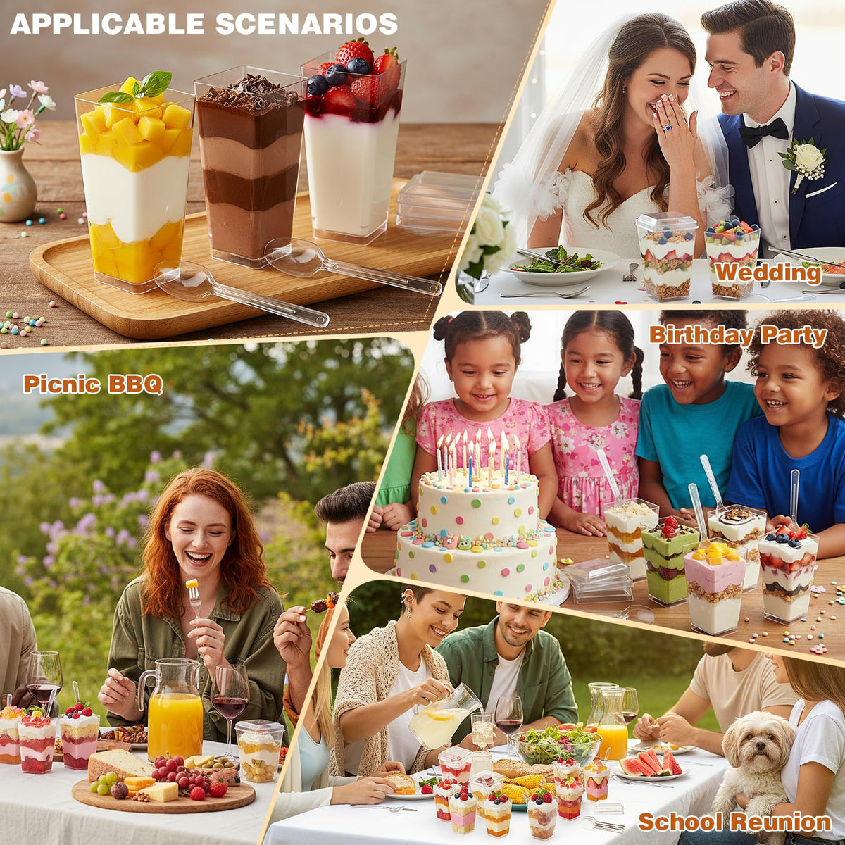 LifeIdeas reusable mini cups are easy to clean after celebrations.