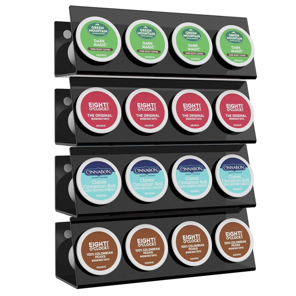 LifeMoreasy K Cup Holders wall-mount compact design keeps pods within reach.