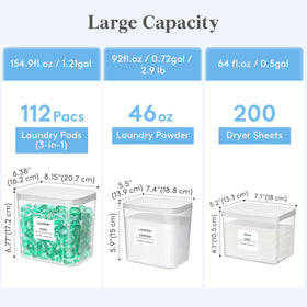 Lifewit 0.5-gallon dryer sheet holder ready for quick dispensing
