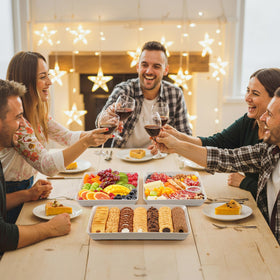 Lifewit BPA-free plastic tray ensures safe, reusable catering use