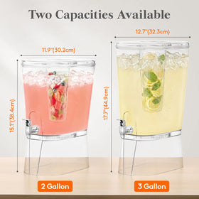 Clear BPA-free PET Lifewit dispenser ideal for lemonade.