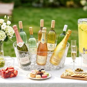 Lifewit crystal-clear plastic drink tub shows contents for quick topping