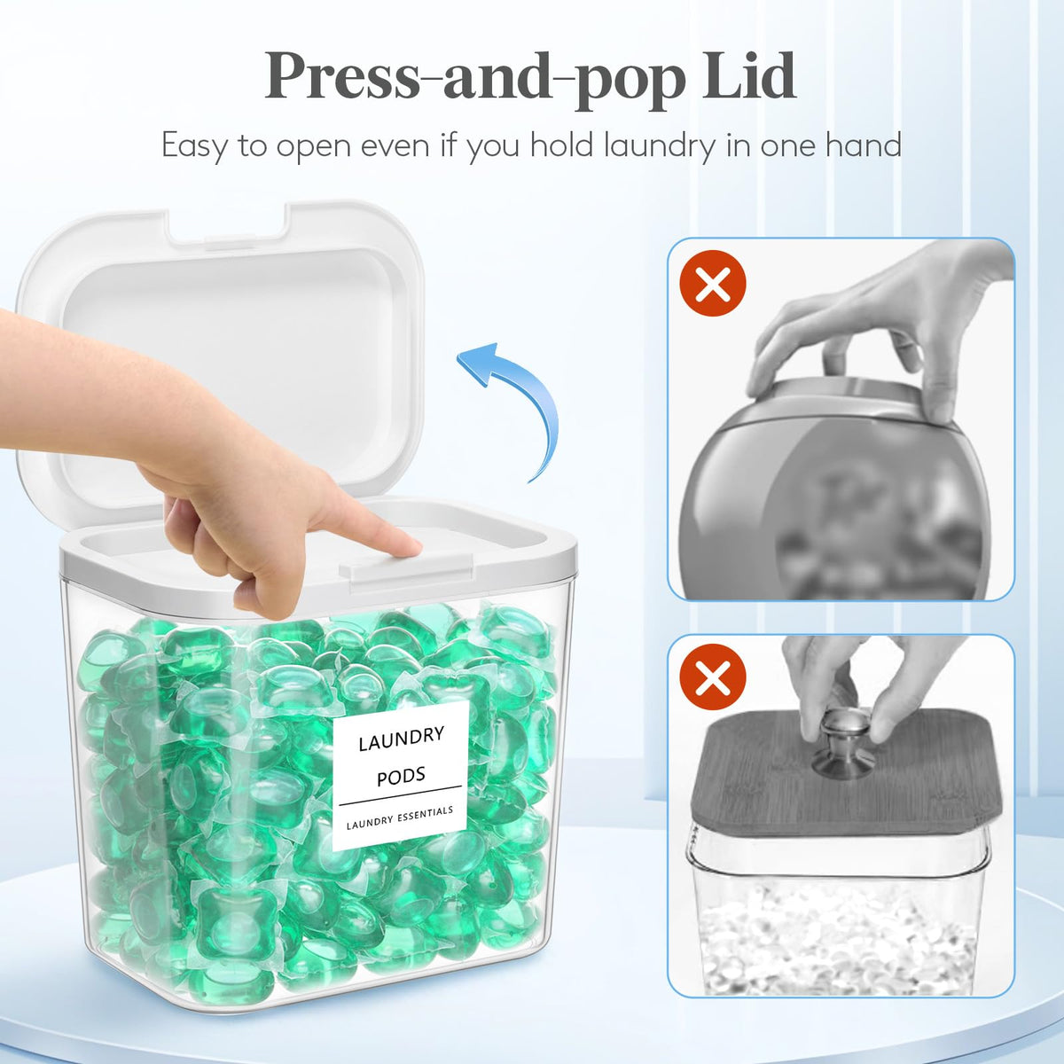 Lifewit detergent container 0.72 gallon for organized washing supplies