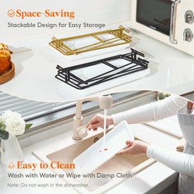 Lifewit easy-clean plastic trays wipe clean after celebrations