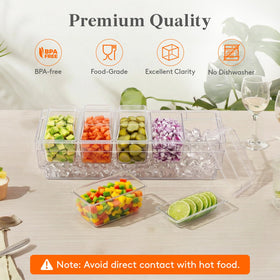 Lifewit fruit and salad tray preserves freshness during gatherings.