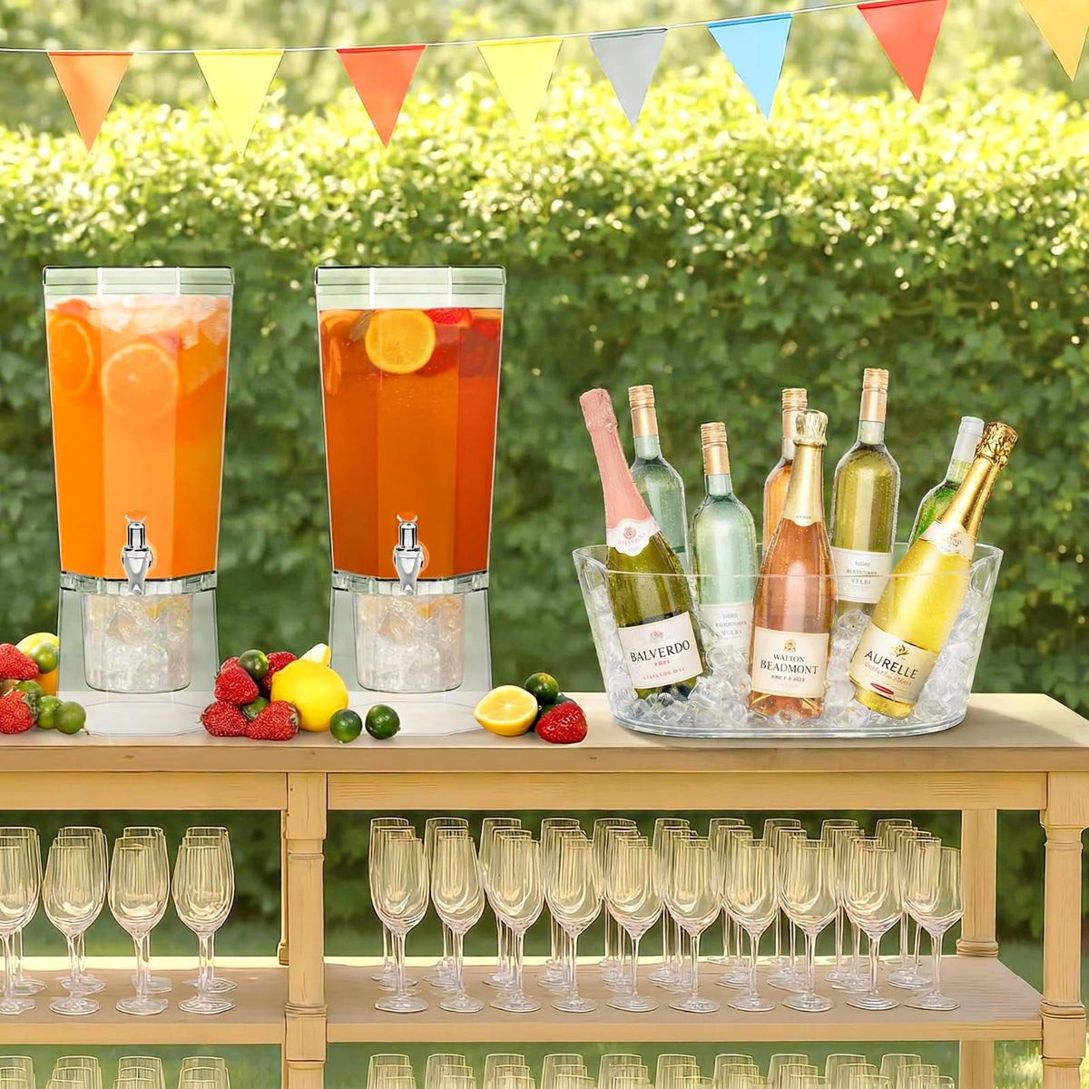 Lifewit ice bucket with side handles for easy transport during events