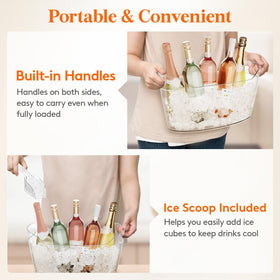 Lifewit ice bucket's transparent design keeps contents visible.