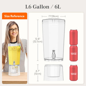 Lifewit ice-storage-base detachable keeps beverages cooler during service.