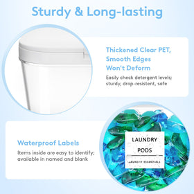 Lifewit large-capacity container keeps powder, pods, beads neatly corralled.