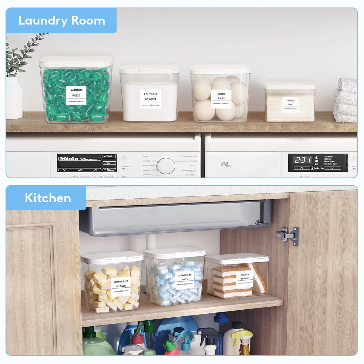 Lifewit laundry room storage system fits kitchens and bathrooms