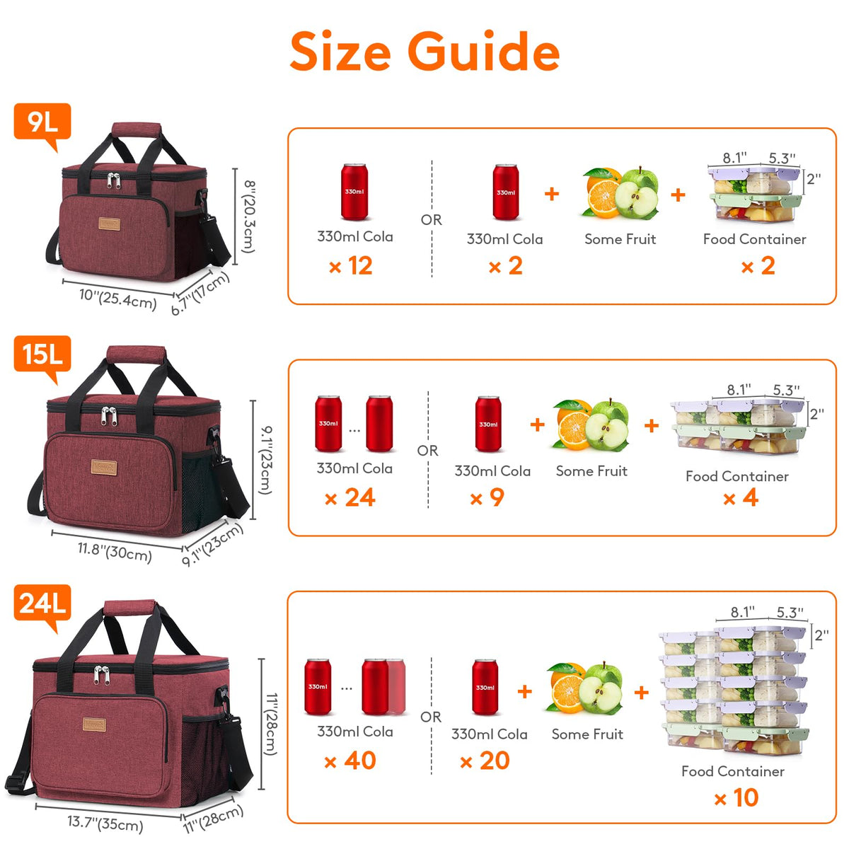 Lifewit sturdy zipper minimizes breakage and secures contents.