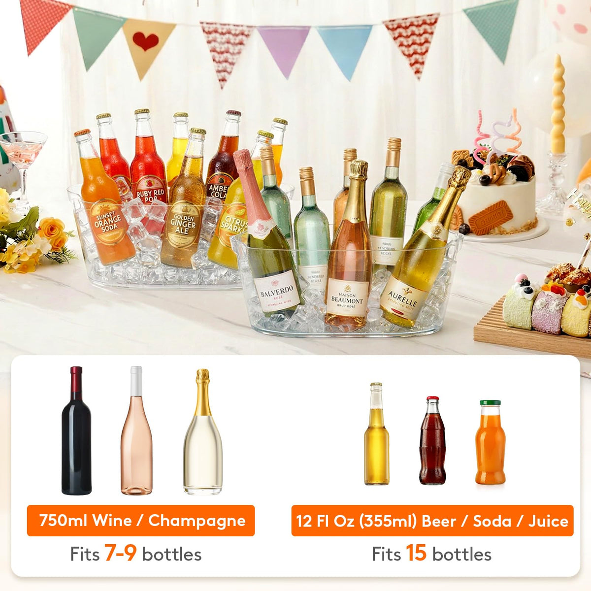 Lifewit mimosa bar ready ice bucket ideal for brunch celebrations