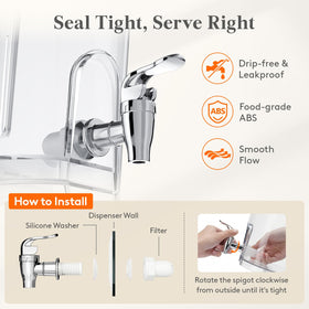Modern Lifewit dispenser design adds a stylish touch to any party.