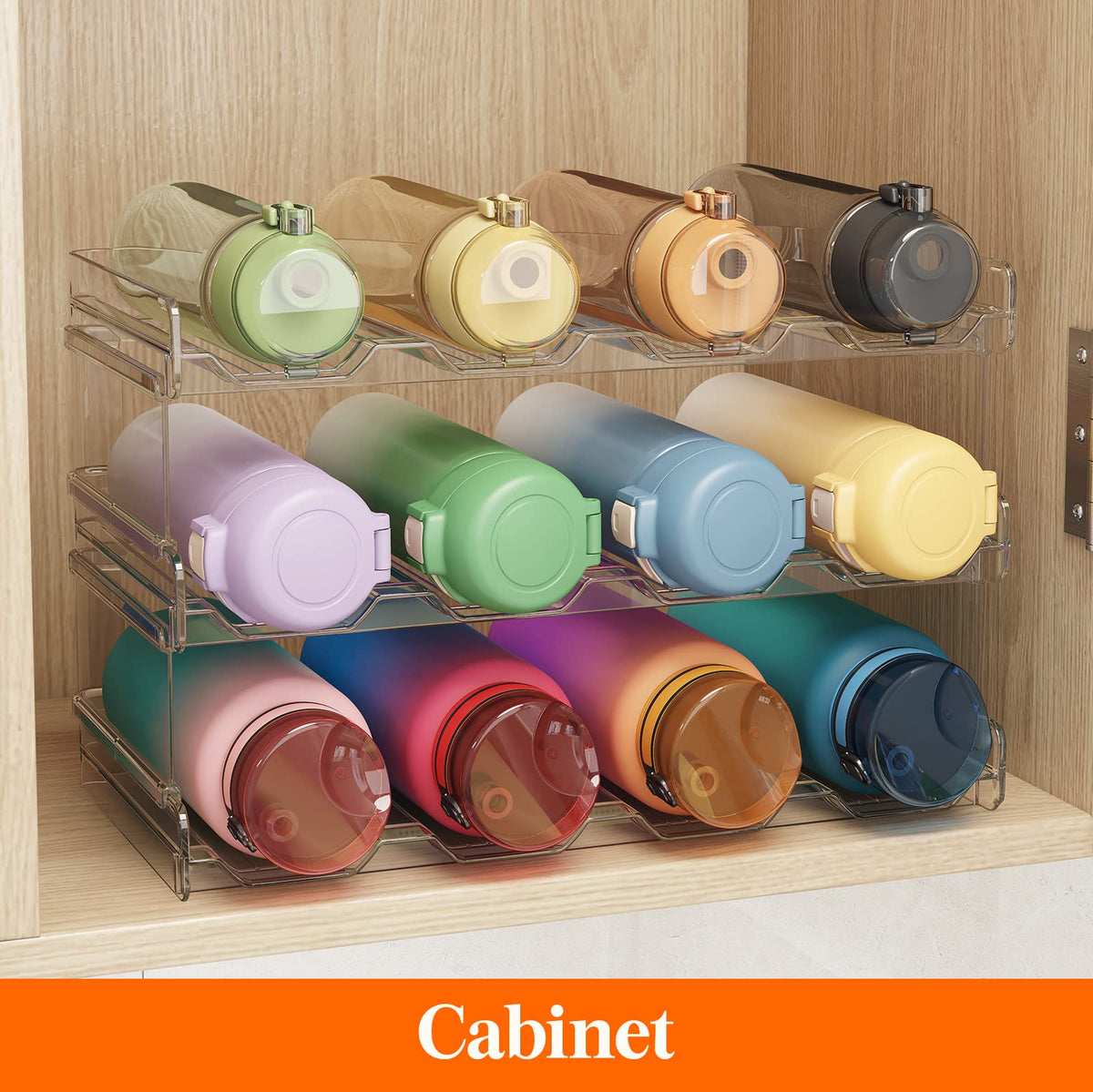 Lifewit shatterproof PET material delivers durable, long-lasting bottle organization.