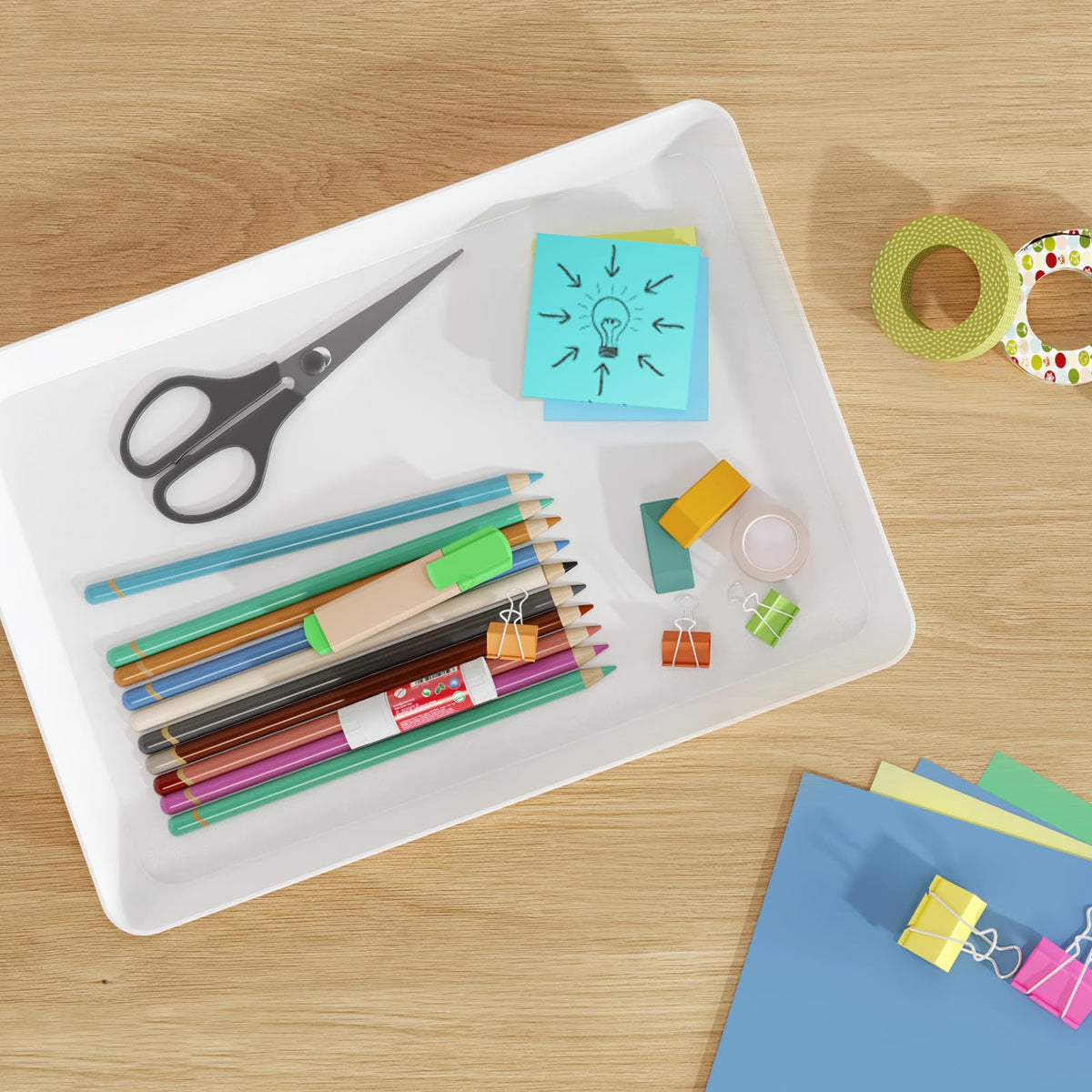 Lifewit stackable serving trays for compact storage and versatile use.
