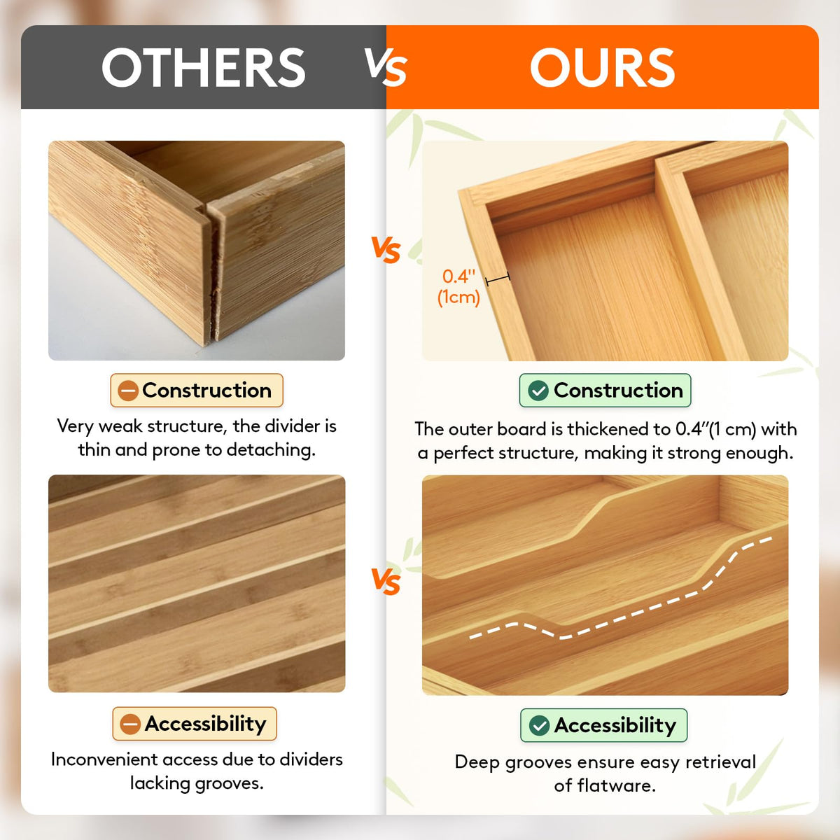 Lifewit sturdy crack-resistant tray with smooth finish for easy cleaning.