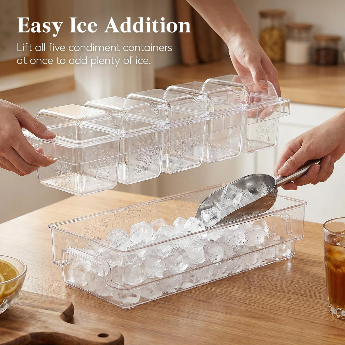 Lifewit taco bar serving set features modular compartments for toppings.